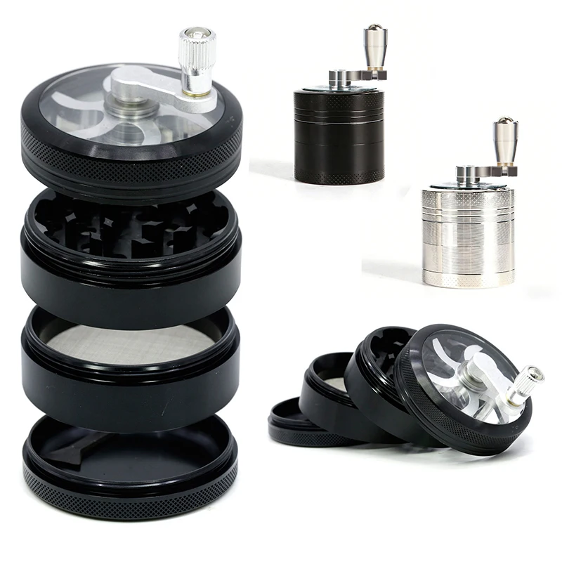 

1.6Inch 40mm Hand Crank Tobacco Grinder Spice Mills Smoke Grass Crusher Muller Spice Manual Grinder for Nutmeg,Ginger,Rock Salt