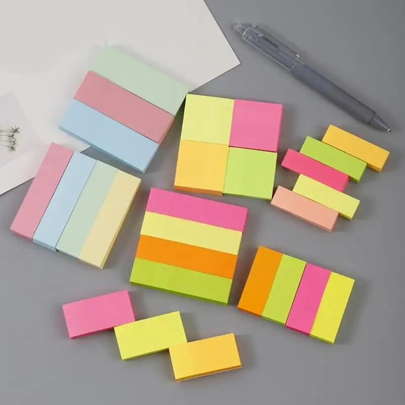 Notes Index Tabs Page Markers, File Tabs Book Markers, Bright Color Page Index Sticker, Writeable Labels Sticker