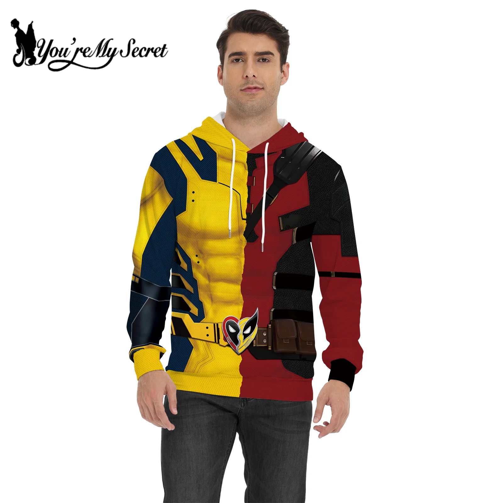 [You\'re My Secret] Cosplay Deadpool Superhero Hoodie Wolverine Cosplay Costume James Howlett Party Party Carnival Pullover Tops