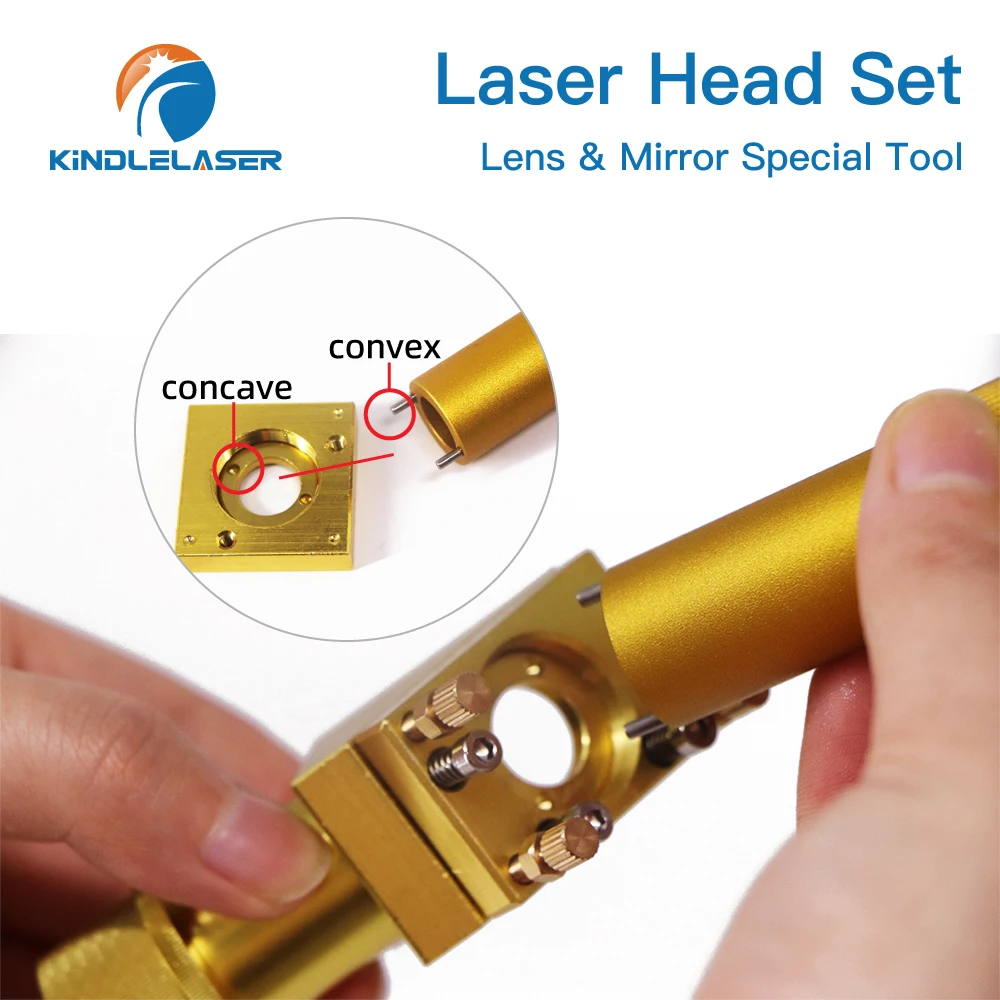 KINDLELASER K Series CO2 Laser Head Set ZNSE Lens Dia.12/18/20mm Si Mirror Dia 20mm per K40 macchina da taglio per incisione Laser