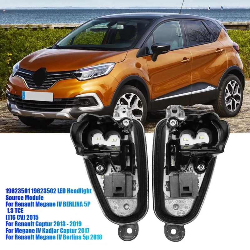 

Передняя фара 19623501 дюйма, модуль управления для Renault Megane Captur 2013-2019, источник света, 1 пара