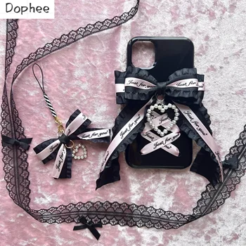 Dophee Orijinal Japonya Stilleri Lolita Yay Şerit telefon kılıfı IPhone 13 14 15 16 Artı Pro Max Baharat Kızlar Yumuşak Kılıf telefon kılıfı Bayan