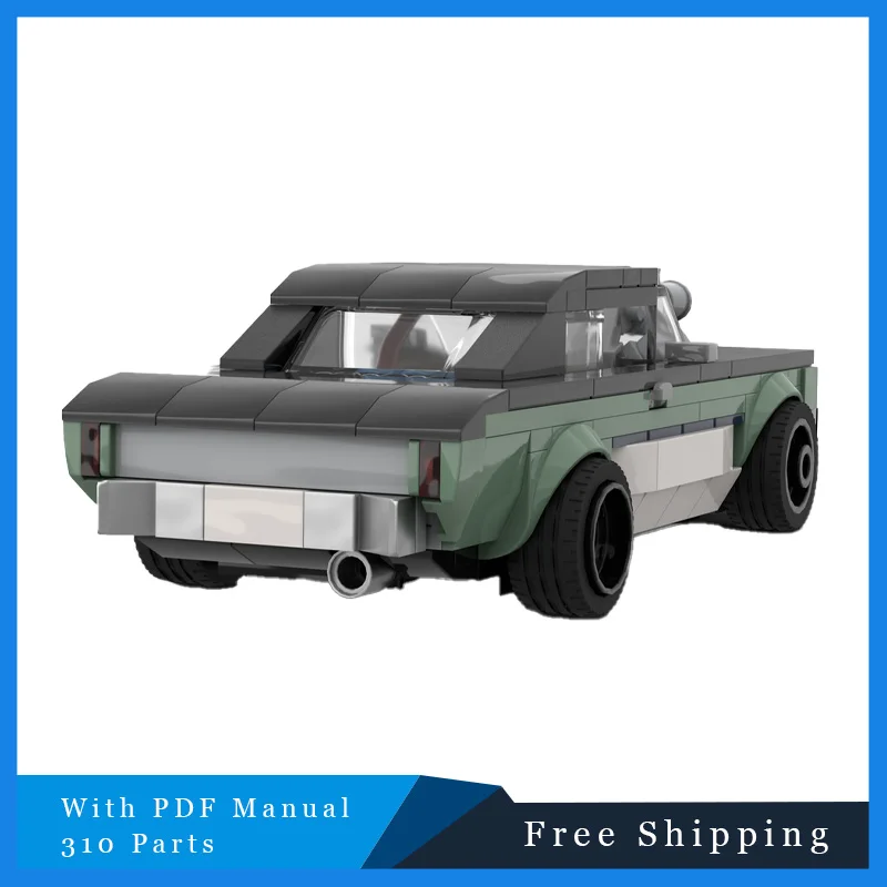 310 pièces célèbre film Sport voiture modulaire MOC blocs de construction modèle créatif enfants éducation bricolage assemblage jouets ensemble cadeau d'anniversaire