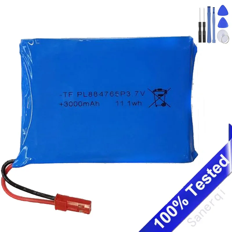 [L227] [L228]  3.7V 3500mAh 884765 Polymer Li-Ion Battery for IPCamera IPC CCTV Tester IPC3500 HD2800 HVT2600