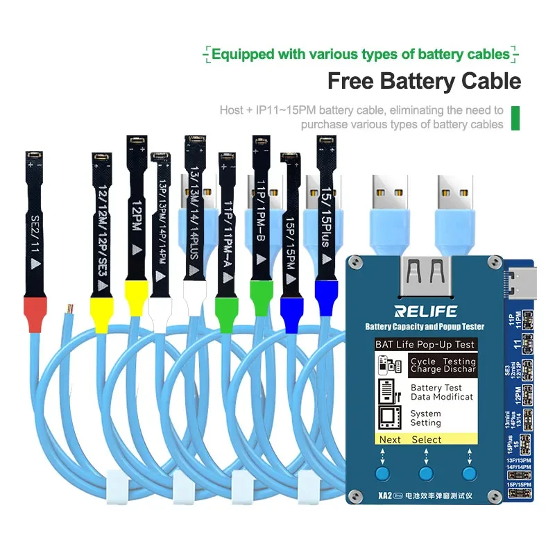 OSS W09 Pro V3 RELIFE XA2 Pro Battery Efficiency Popup Tester Supports The Battery Pop-up Function of All Models of 11-15 Series