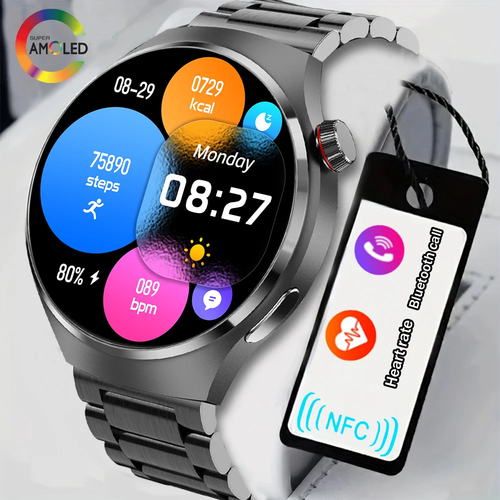 

Bluetooth Call Smart Business Watch Men Custom dial Steel Watch Men's Sports Fitness Tracker Heart Rate Smartwatch Android IOS