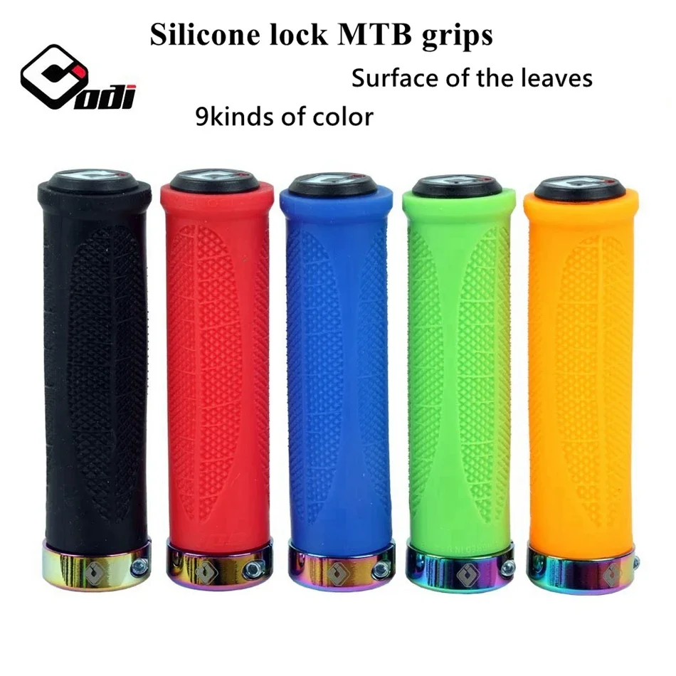 Odi Grips Soft Silicone Bicycle Handlebar Grips 22.2mm Anti-slip Mountain Bike Handle with Lock Ring for MTB BMX Folding Bike