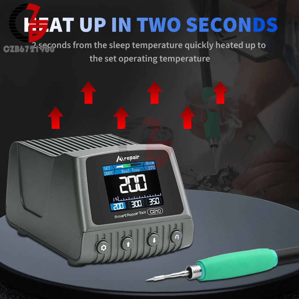 

C210 Solder Iron Tip Welding Rework Station Tool 2 Seconds Fast Heating Repaid Electronic Soldering Iron Soldering Station