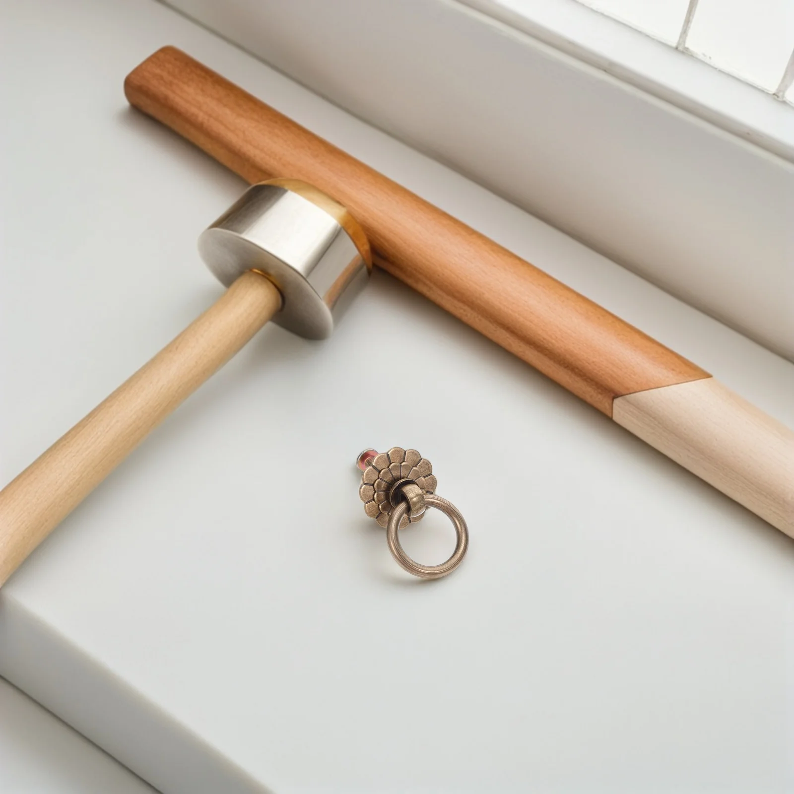 

6Pcs Brass Cabinet Handles Flower Knobs Vintage Dresser Drawer Pulls Kitchen Closet Vanity Cabinet Door Handle