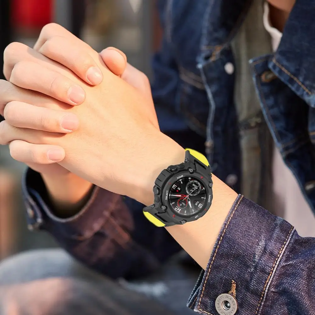 Легкий высококачественный силиконовый ремешок для умных наручных часов, сменный простой в установке ремешок для часов, утолщенный