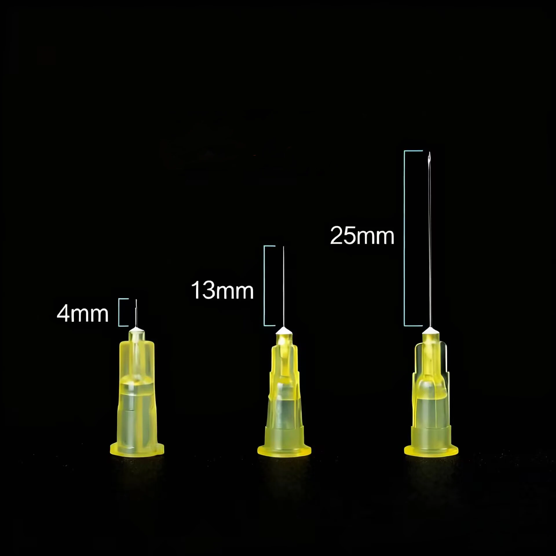 

100 pieces painless cosmetic needles, 4/13/25mm for micro-rejuvenation, 30G * 13mm, 30G * 8mm, 30G * 25mm syringe needle tools