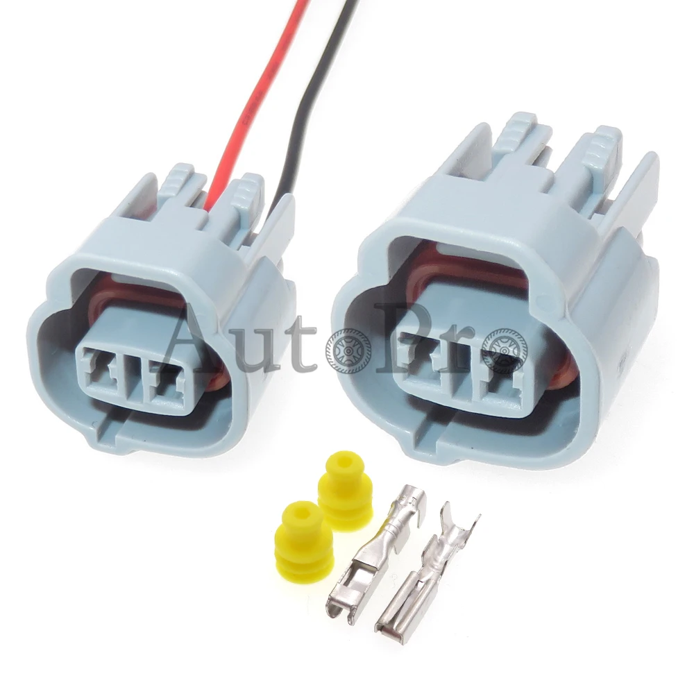 1 Set 2 Hole Auto Solenoid Valve Electric Starter Wire Cable Waterproof Socket Car Plastic Housing Connector 6189-0031