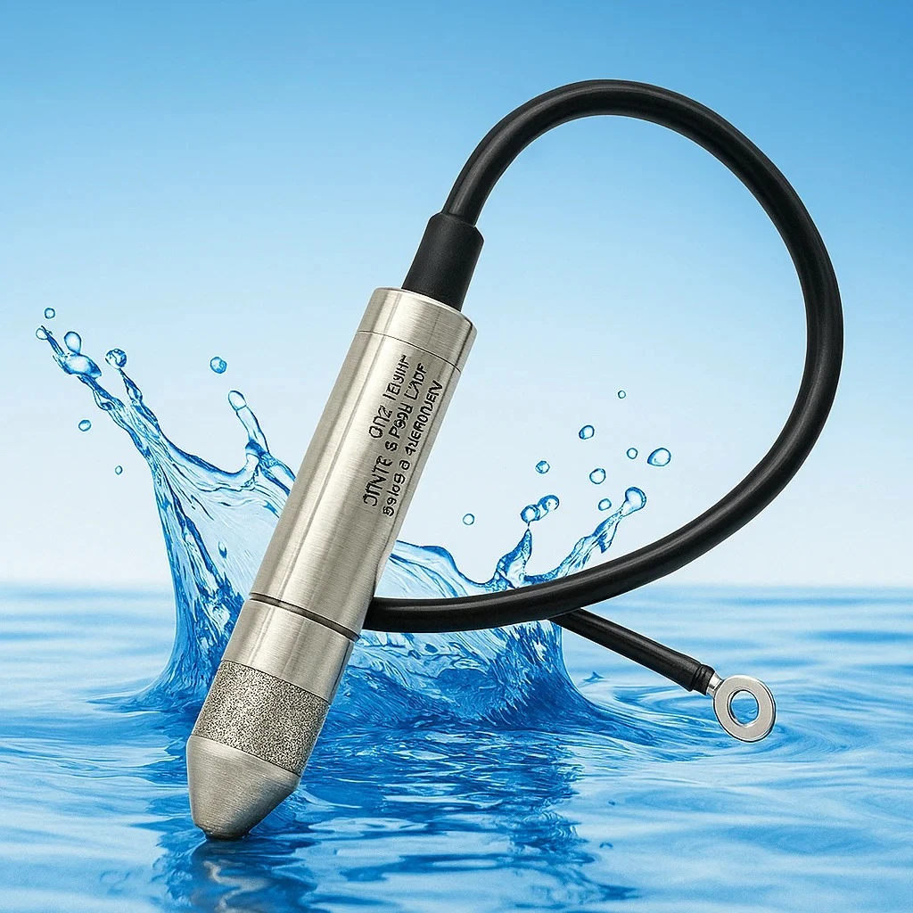 4-20mA 0-200m IP68 Hydrostatic Water Level Sensor Anti-Clogging Level Sensor 0.5%FS Porous Stone Liquid Level Transmitter