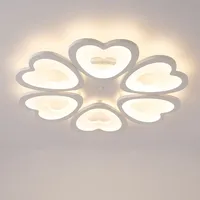 6 Heads New Design Acrylic Modern Led Ceiling Lights Lampe Plafond Avize Indoor 4 Shapes 100-240V