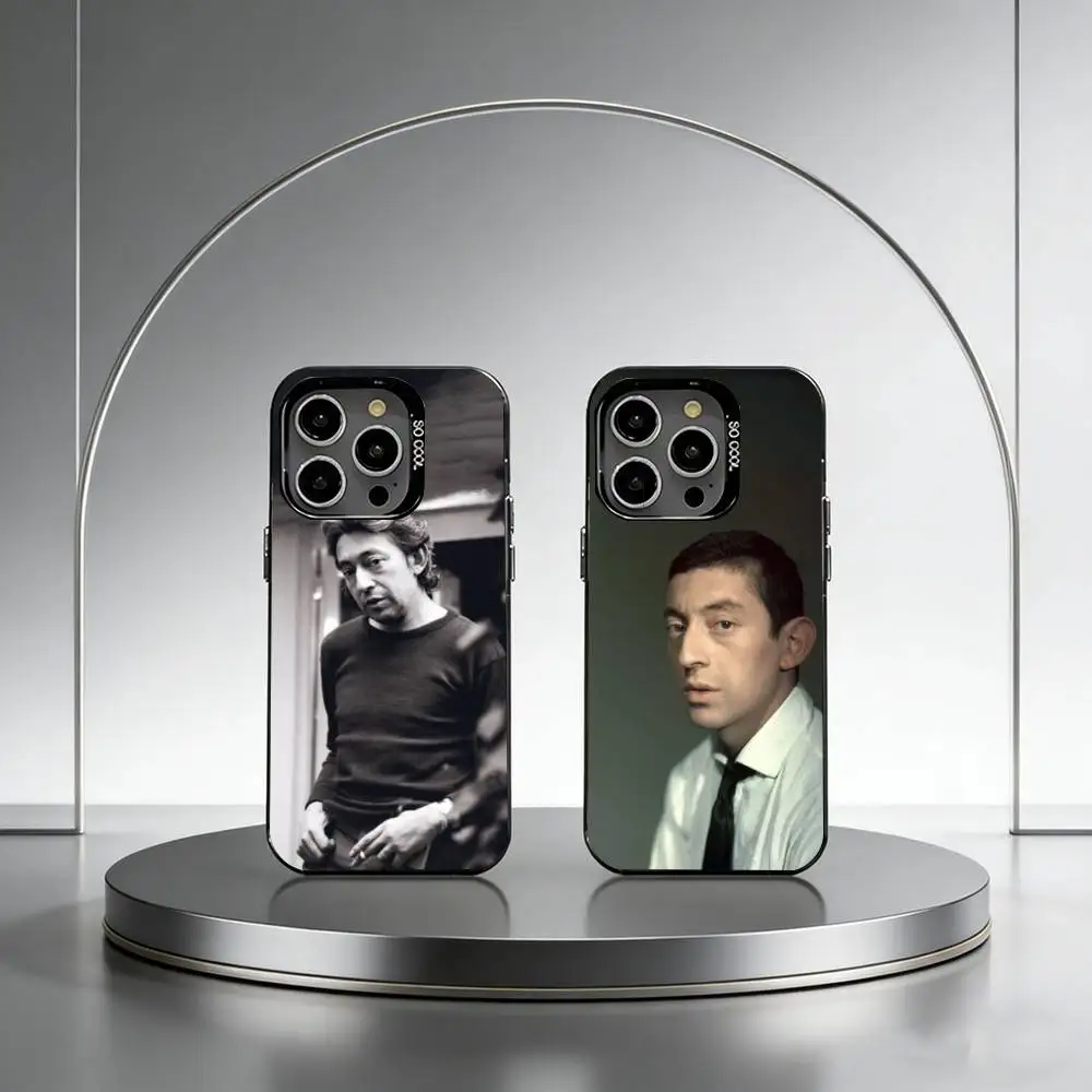 

Serge Gainsbourg Phone Case For iPhone 17,16,15,14,13,12,11 Plus,Pro Max,XS,Colorful Silver Phone case Funda Cover
