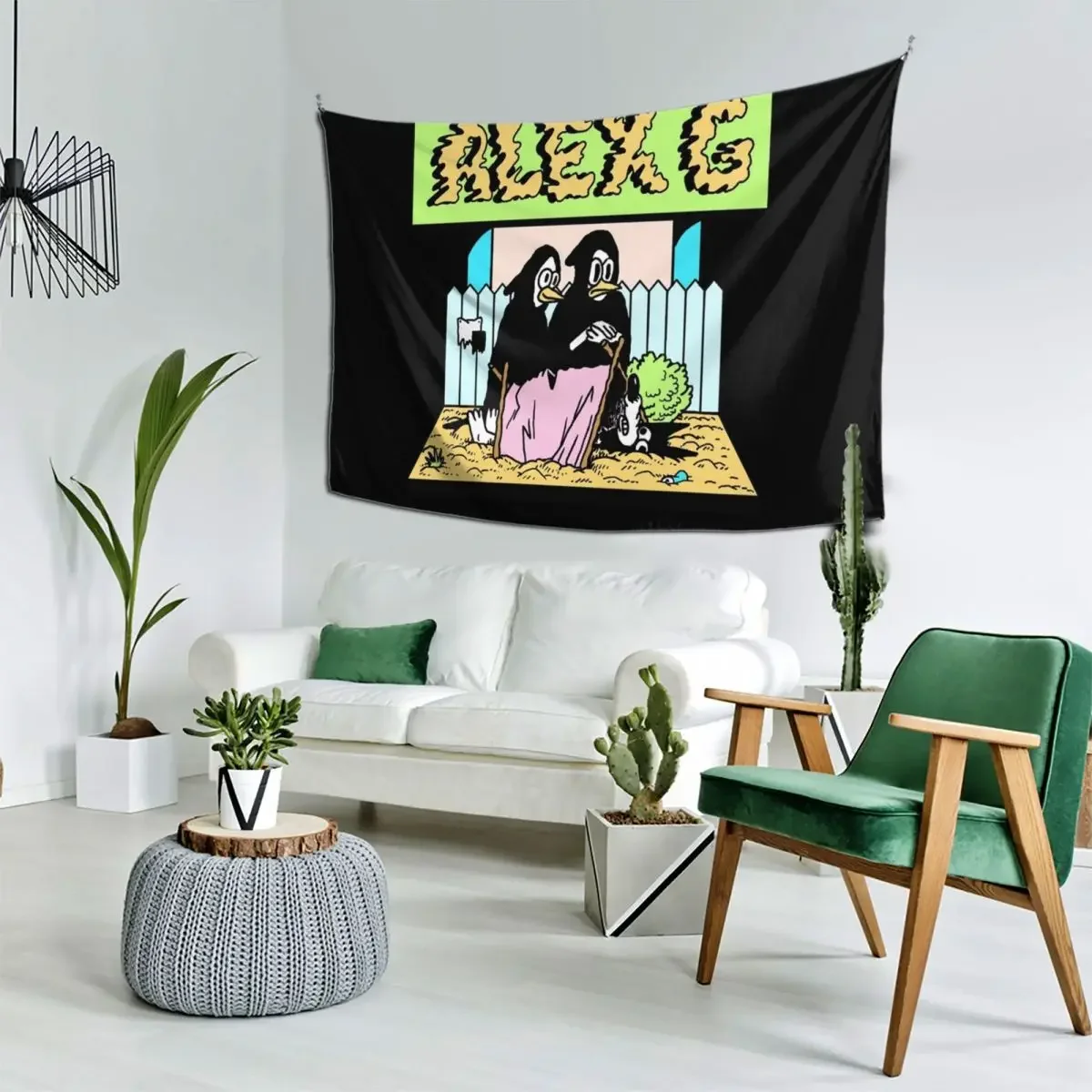 

(Sandy) Alex G dead logo Tapestry Wallpaper Bedroom For Bedroom Outdoor Decoration Tapestry