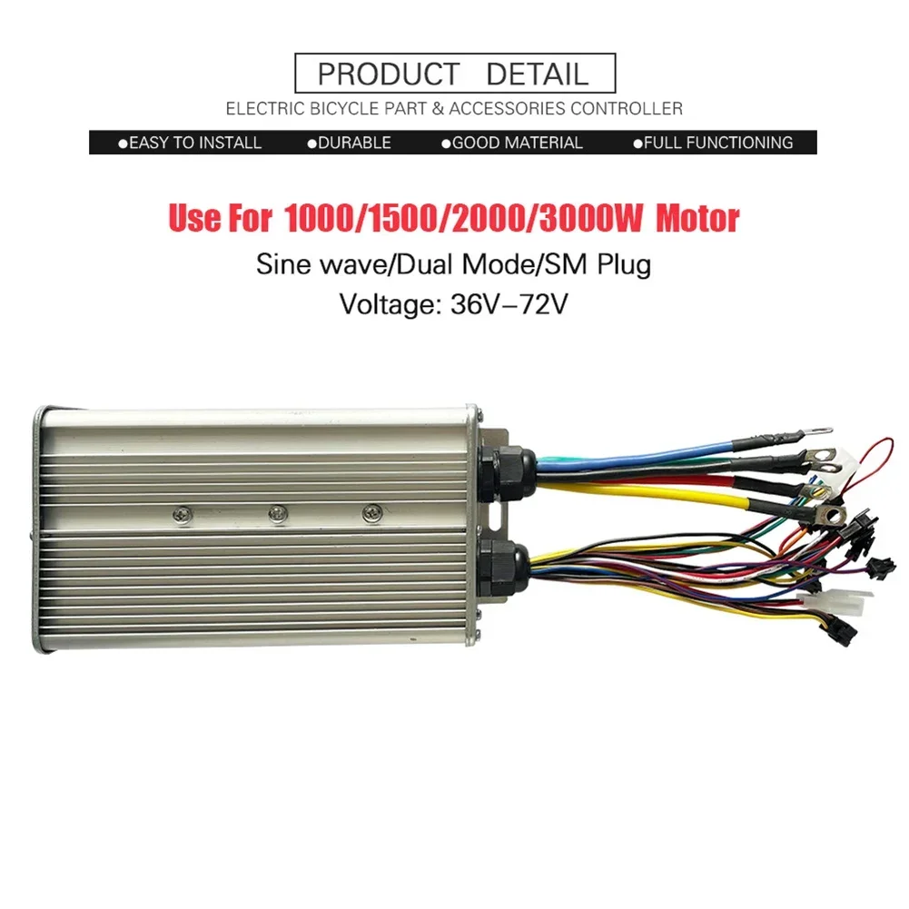 Hall Motor Without Hall Motor 1000W/1500W/2000W/3000W Sine Wave Controller Wave Controller Silver About 1kv Electric Scooter