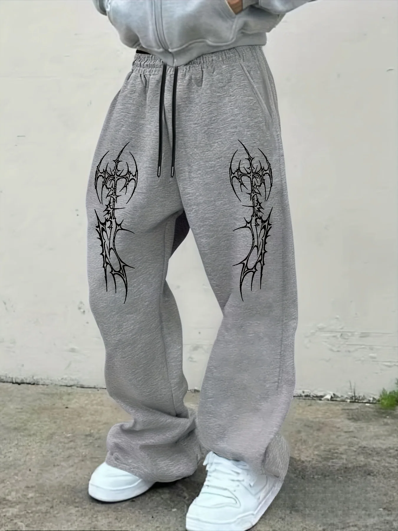 

2026 New Style Casual Long Pants Straight-leg Printed Pattern Wide-leg Pants for Men Women Autumn and Winter Straight-leg Pants