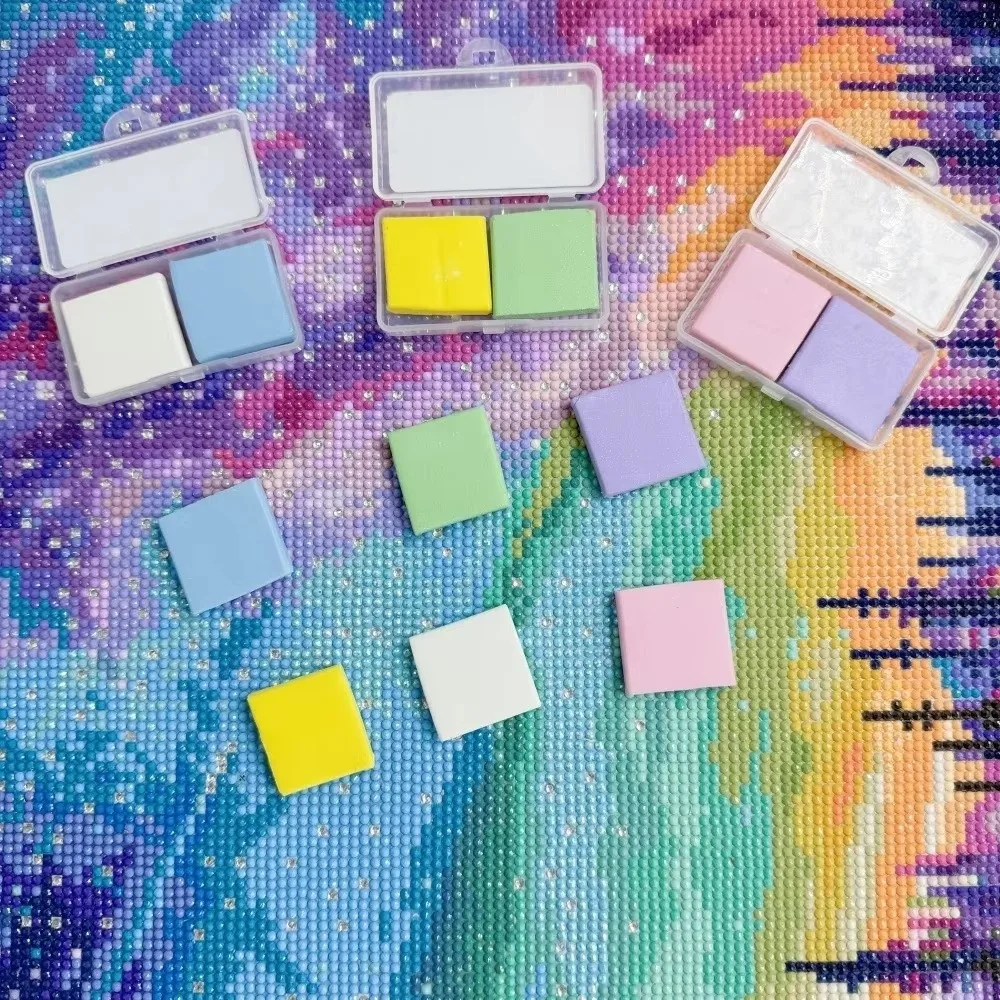 1/2PCS Silicone Diamond Painting Clay Cross Stitch 3x3cm Diamond Art Putty Clay Enduring Stickiness Fragrant Scented