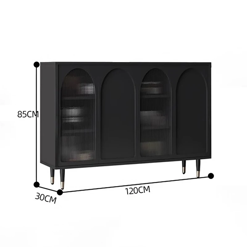 Black Luxury Dressers Hidden Handles Modern Storage Cabinets Minimalist Drawers Vitrine Salon Meuble En Verre Nordic Furniture