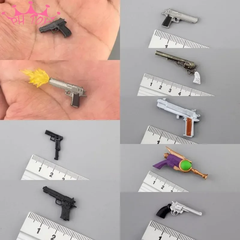 Maßstab 1:12 Soldat Mini Gun Pistole Modell Revolver M1911 Desert Eagle Gun Linkes Rad für 6'' Action Figure Puppe Zubehör