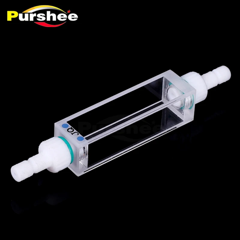 

3.5ml Quartz flow cuvette with M6 threaded connectors