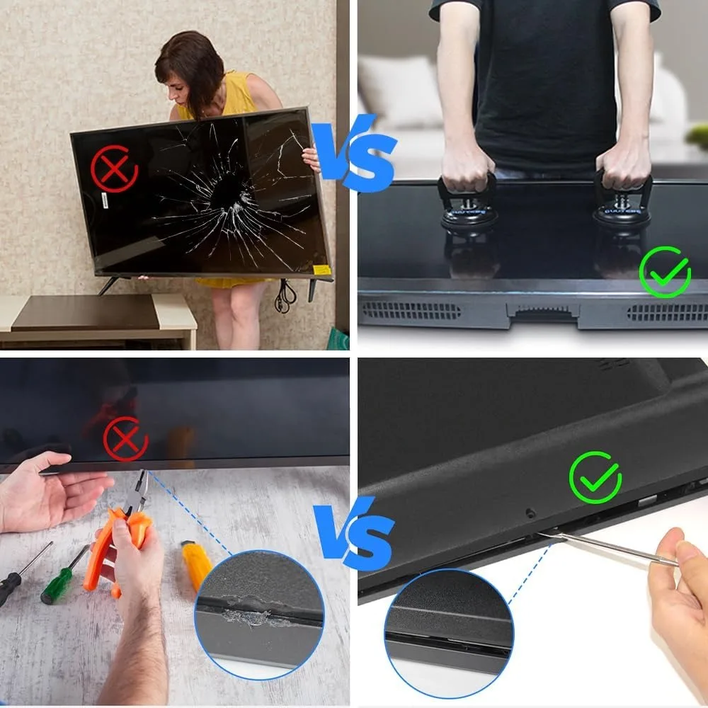 مجموعة أدوات قطع غيار التلفزيون مع كوب شفط عالي التحمل وأداة إزالة الكسوة لشاشة شريط الإضاءة الخلفية LED للتلفزيون R #3
