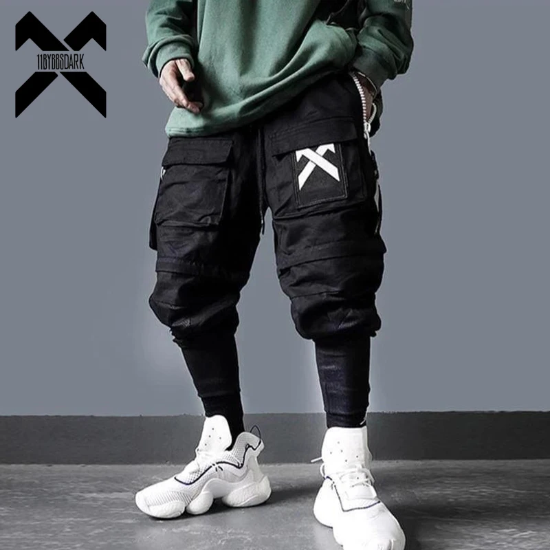 11 BYBB'S DARK Tactical Functional Cargo Pants Men Multi-Pocket Joggers Trousers 2023 Detachable Hip Hop Streetwear Pant Black