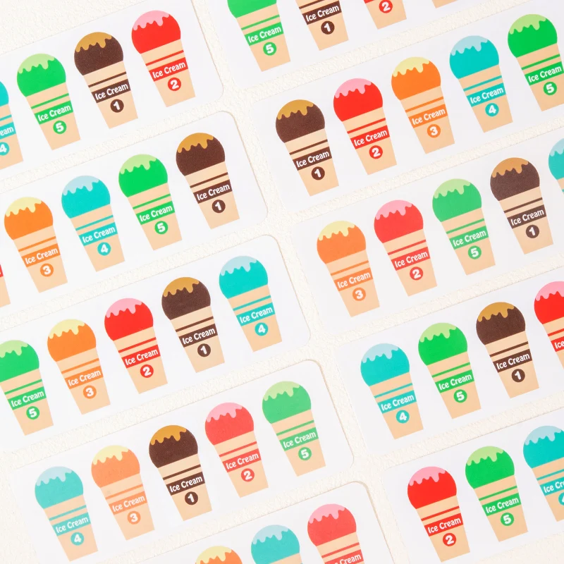 Jouets Montessori en bois, couleur crème glacée, formes assorties, jouets d'éveil d'apprentissage précoce avec cartes à motifs et Velcro Durable