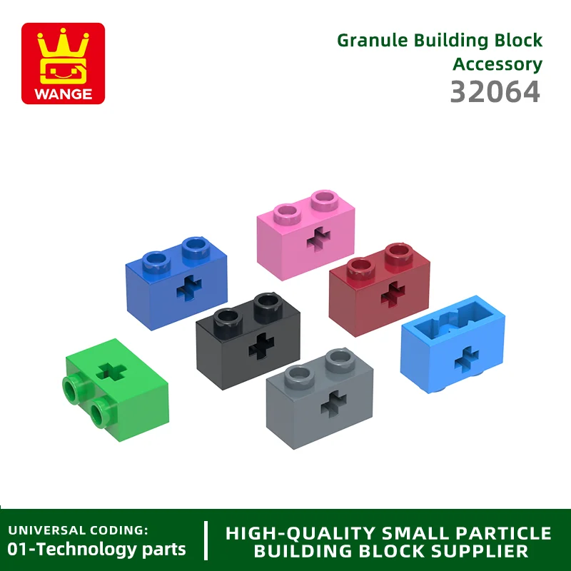 

20 Pcs/lot 32064 1x2 Cross Axis Hole Block Moc Color Accessories Compatible with Brick DIY Children's Toy Assembly Gift Box