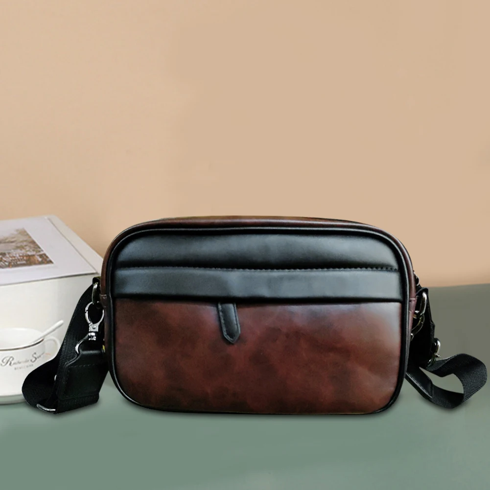 

Casual Business Male Messenger Bag Classic Pattern Crossbody Satchel Small Square Plaid Designer for Travel Work Male Sling Bags