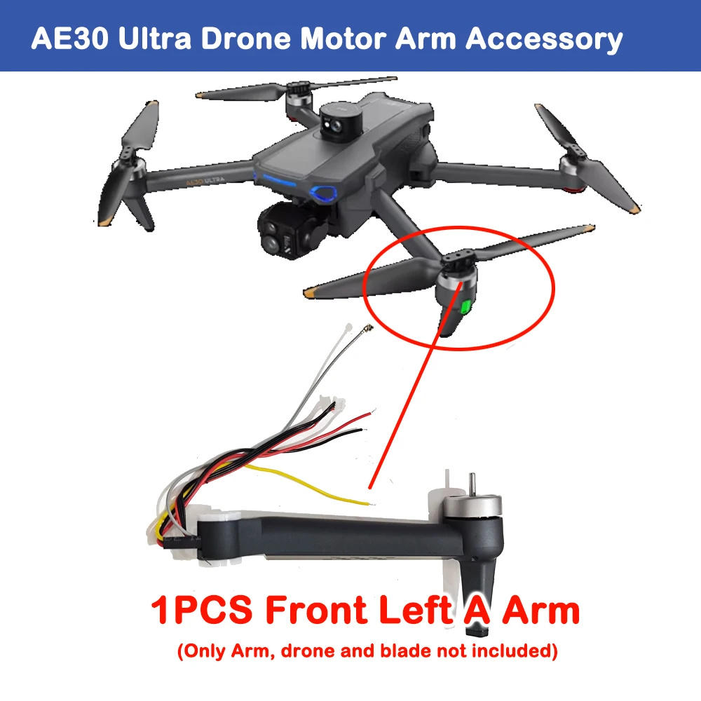 AE30 Ultra GPS Drone Original Motor Arm Spare Part Front / Rear Left / Right Arm with Brushless Engine for AE30 MAX Accessory