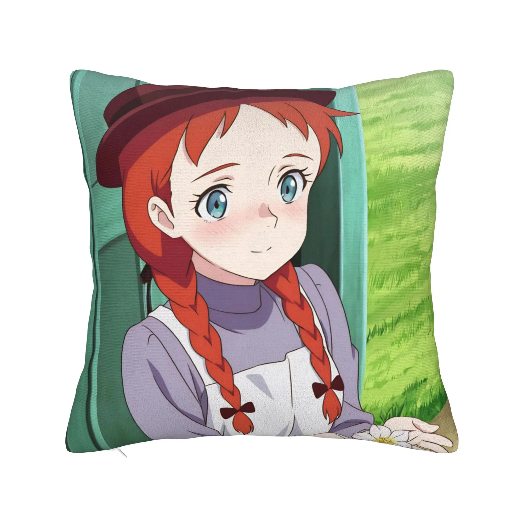 Decorative Pillowcase A-Anne Shirley Cartoon Merchandise Home  Throw Pillow Case Cover Zipper Multiple Sizes