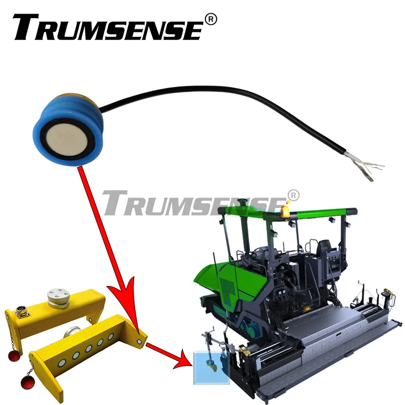 Capteur de Distance ultrasonique Econimical Trumsense 200 Khz STT200E-15TR-2D1 pour Machine de pavage capteur de nivellement par ultrasons pour pavé