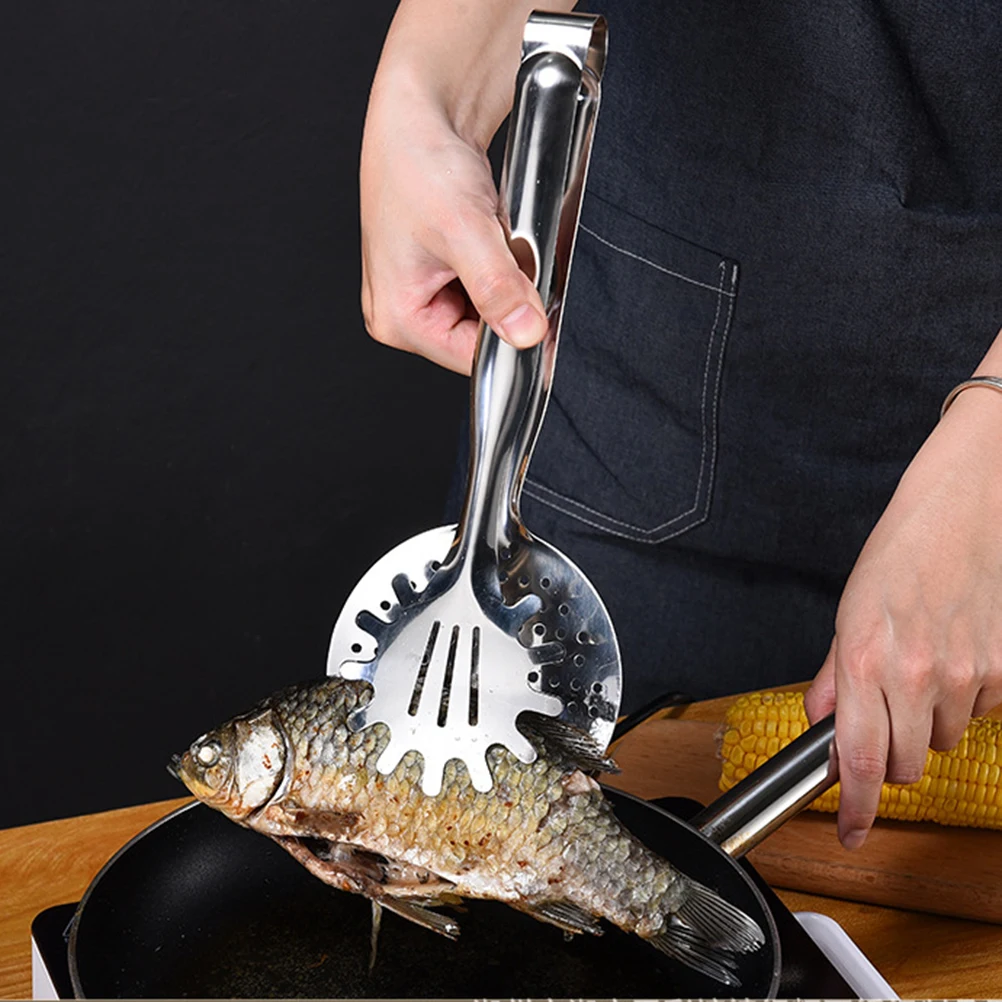

Fine Mesh Strainer Tongs Stainless Steel Barbecue Oil Filter Clamp Ergonomic Drain Clip Food Kitchen Tool Restaurant