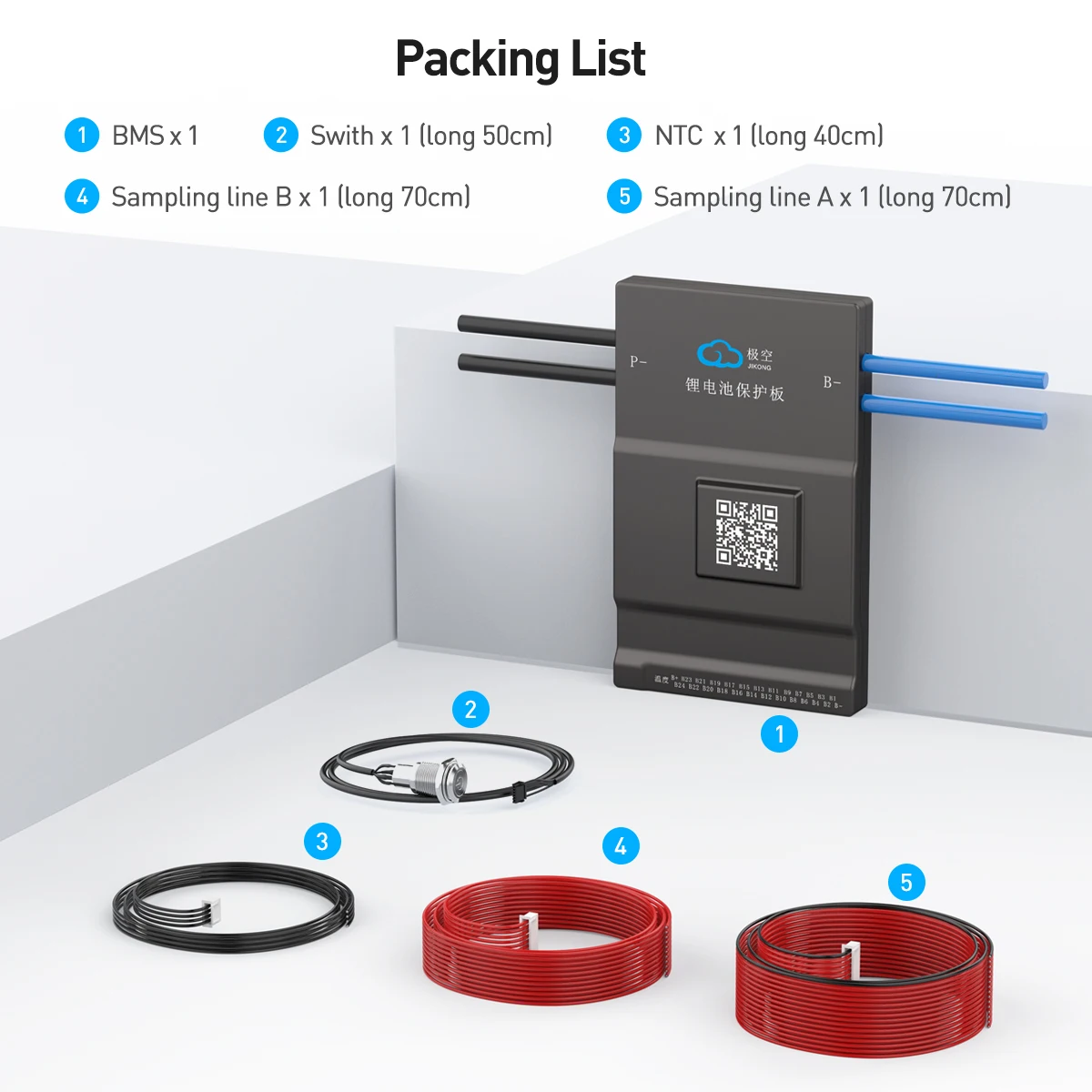 JIKONG BMS 4S-24S 100A - 200A Li-Ion LiFePo4 LTO Batteries  Smart Active BMS Balance 4S 8S Current 0.6A-2A