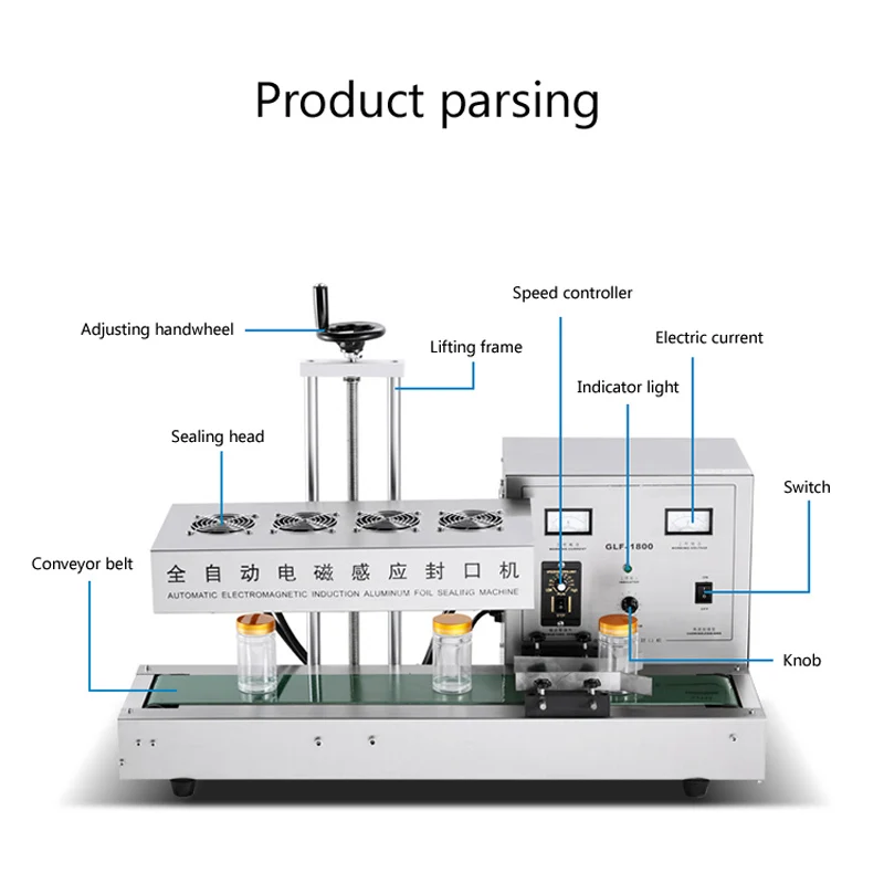 Aluminum Foil Sealing Machine Excellent Performance Automatic Electromagnetic Induction Plastic Bottle Lid Sealer