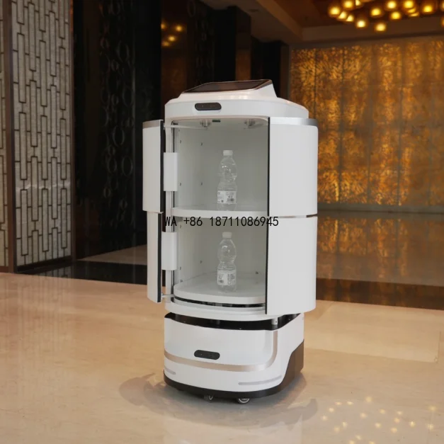 New Hotel Restaurant Guest Room Delivery Smart Service Robot for Exhibition Halls and Reception Greeter Duties