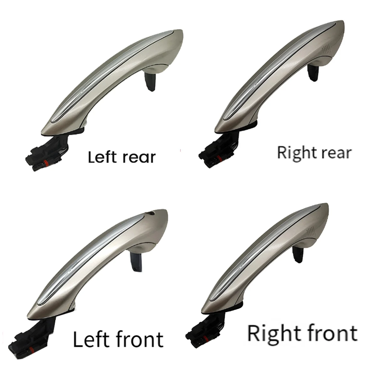 Car Front Right Exterior Comfort Access Door Handle for BMW 5 Series F18 GT F07 7 Series F02 51217231932 Champagne