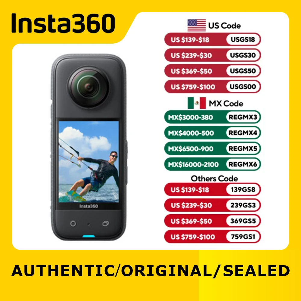 Insta360 X3-360 Action Camera with 5.7K 360 Active HDR Video,4K Single-Lens Camera,FlowState Stabilization,2.29