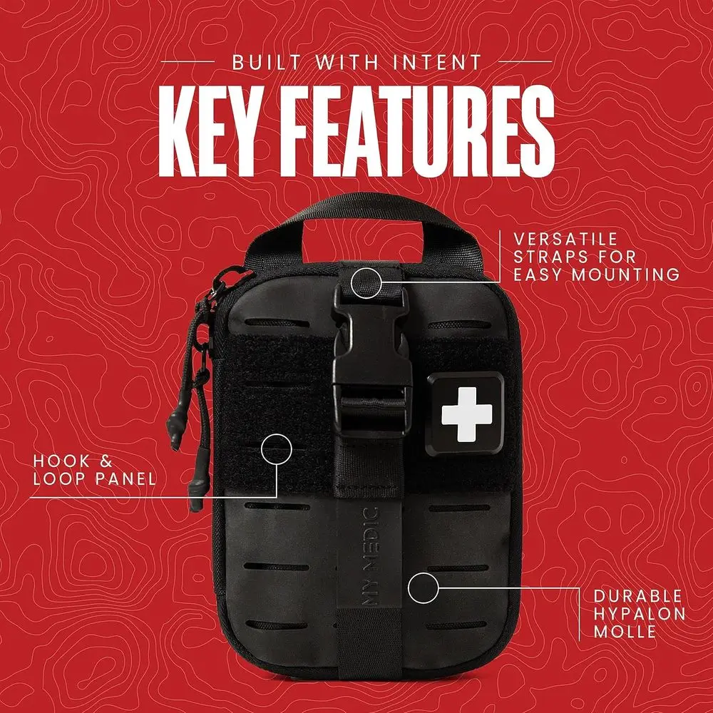 Sidekick - مجموعة الإسعافات الأولية للتخييم والمشي لمسافات طويلة وحقائب الظهر - 70 قطعة - HSA وFSA مميزة - Ifak صغيرة رائعة للسفر أو المحرك