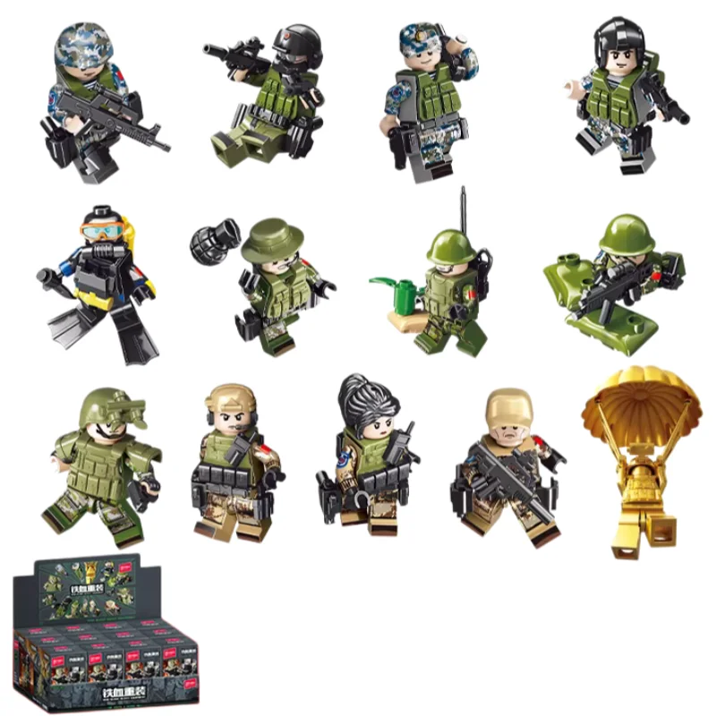Building Blocks Military Iron Blood Heavy Metal Thor Assault Team Renzai Building Blocks Male Toys Festival Gift Educational Toy