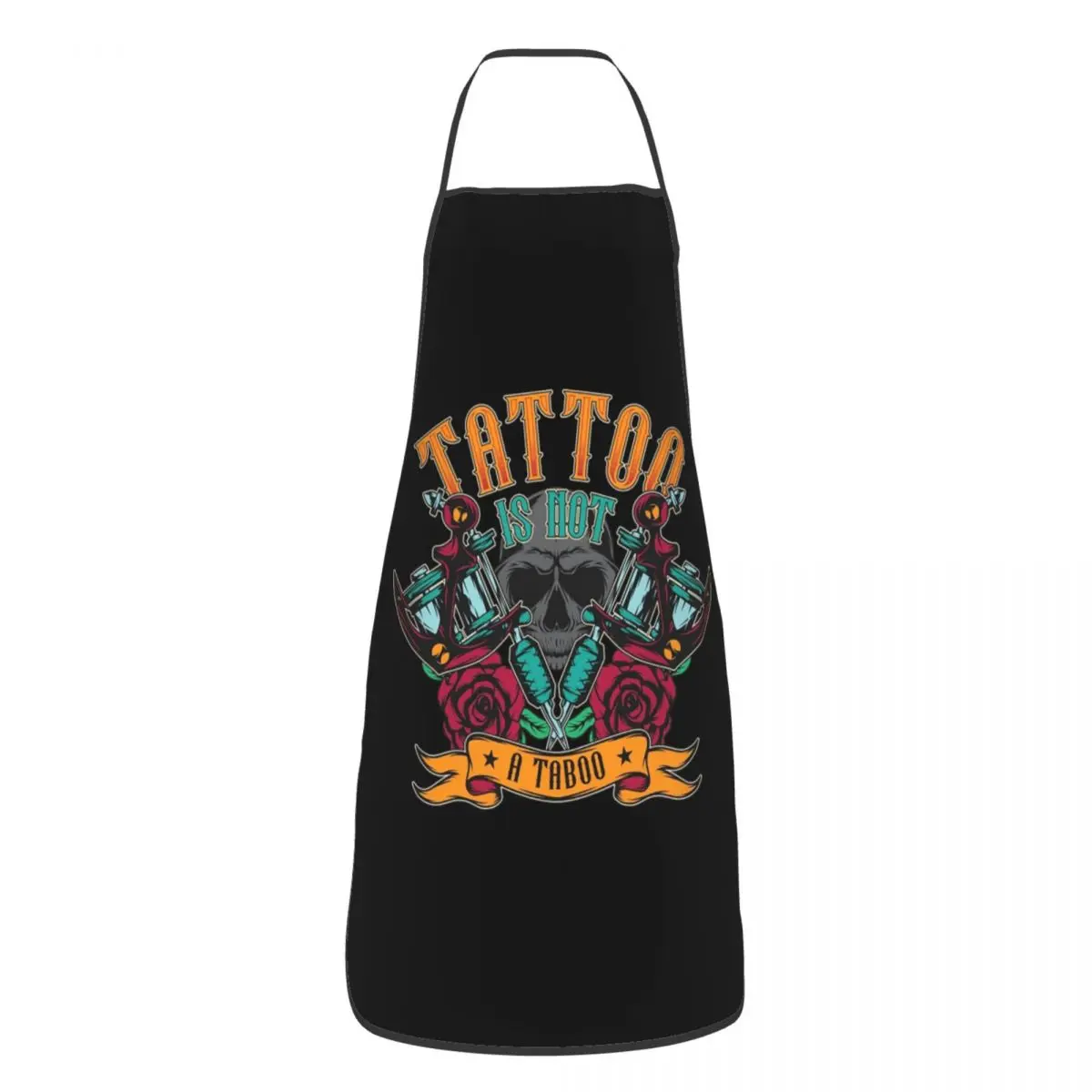 Funny Tattoo Machine And Skull Apron Men Women Kitchen Chef Tattoo Is Not A Taboo Tablier Cuisine for Cooking Baking Gardening