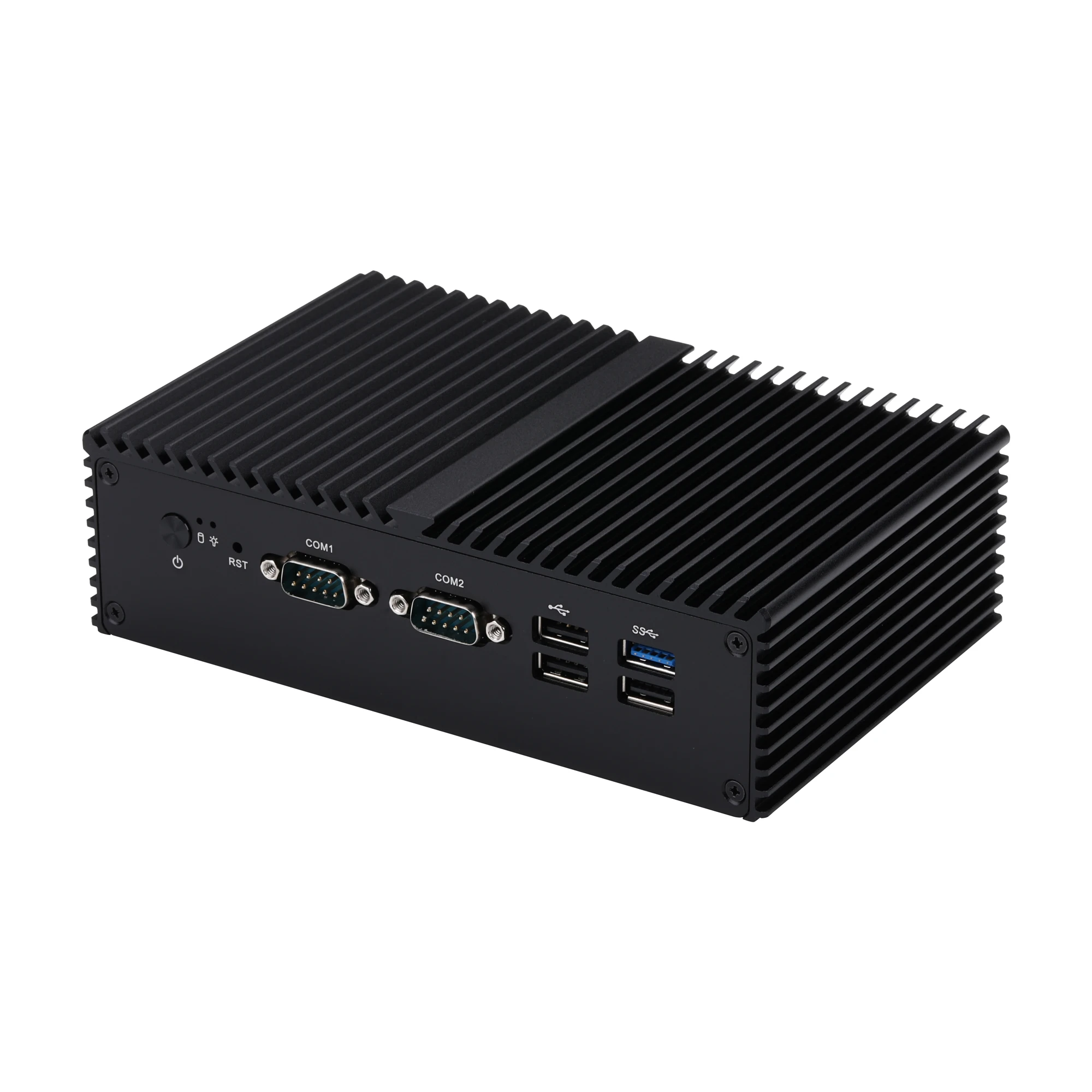 QOTOM Mini PC Q10922X N100 Czterordzeniowy procesor 5 portów szeregowych RS232 Bezwentylatorowy komputer przemysłowy do domowego biura