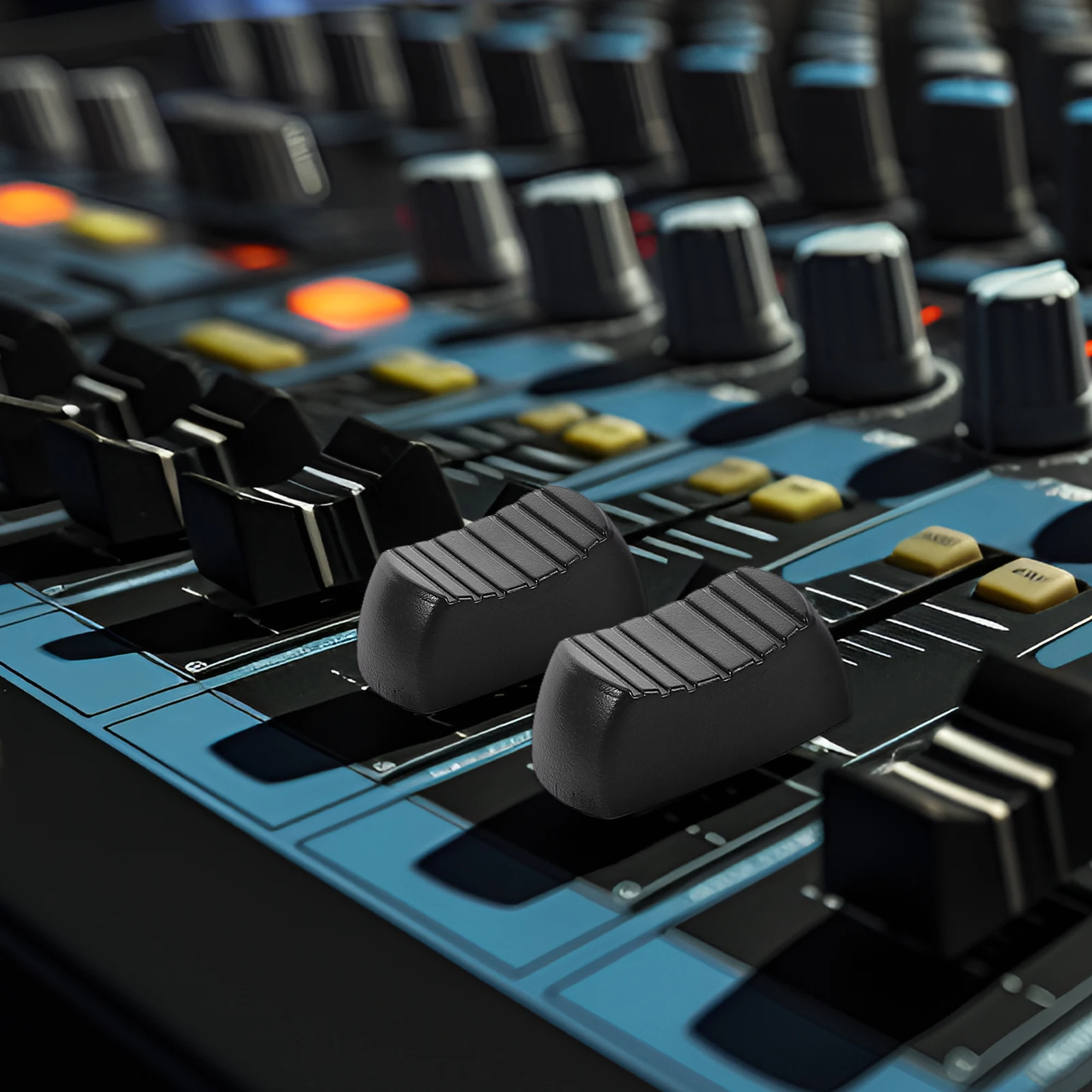 5 مجموعات خلاط ترويسة وحدة التحكم المنزلق قبعات أسود مستقيم رمح استبدال المقابض لخلط الصوت التحكم التبديل زر مرفق