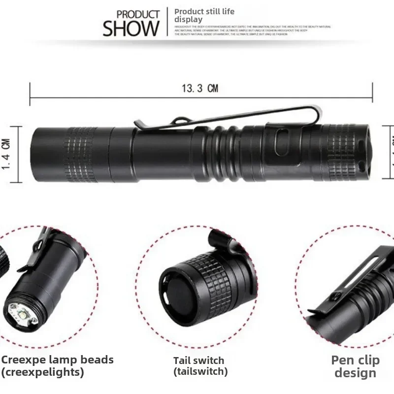 XPE LED ไฟฉาย LED แสงที่แข็งแกร่ง Mini LED ไฟฉายแบตเตอรี่แห้งปากกา Mini ไฟฉายขนาดเล็ก
