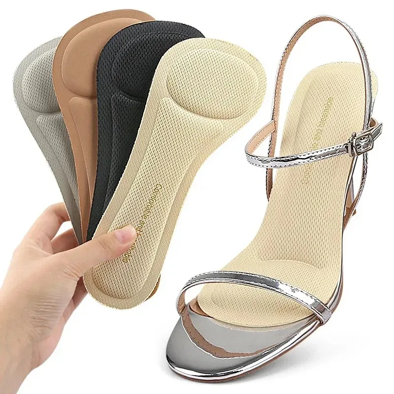 Women's High Heel Insole - Anti-Fatigue,Self-Adhesive Forefoot Pad,Sweat-Wicking, Non-Slip, Arch Support 7/10 Length for Sandals
