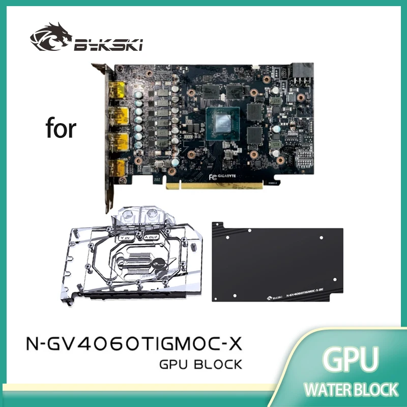 Bykski GPU Block for GIGABYTE RTX 4060TI GAMING OC 16G / 8G Video Card Water Cooling / Prevent Corrosion N-GV4060TIGMOC-X