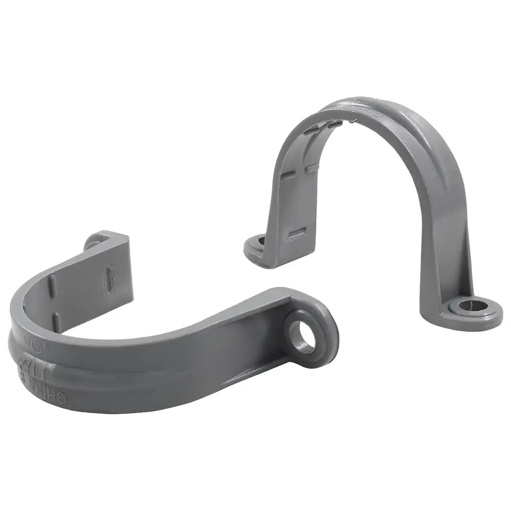 

12 серых хомутов для труб ПВХ диаметром 1 1/2 дюйма, крепежные зажимы для труб, 2-отверстные монтажные кронштейны для труб ПВХ