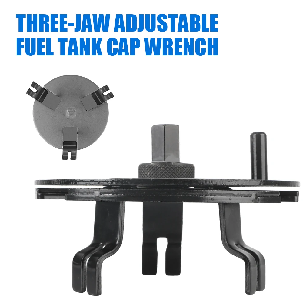 Car Repair Tools 3 Jaws Removal Tool Universal Adjustable Car Fuel Tank Lid Wrench Remove Oil Cover Pump Cap Spanner